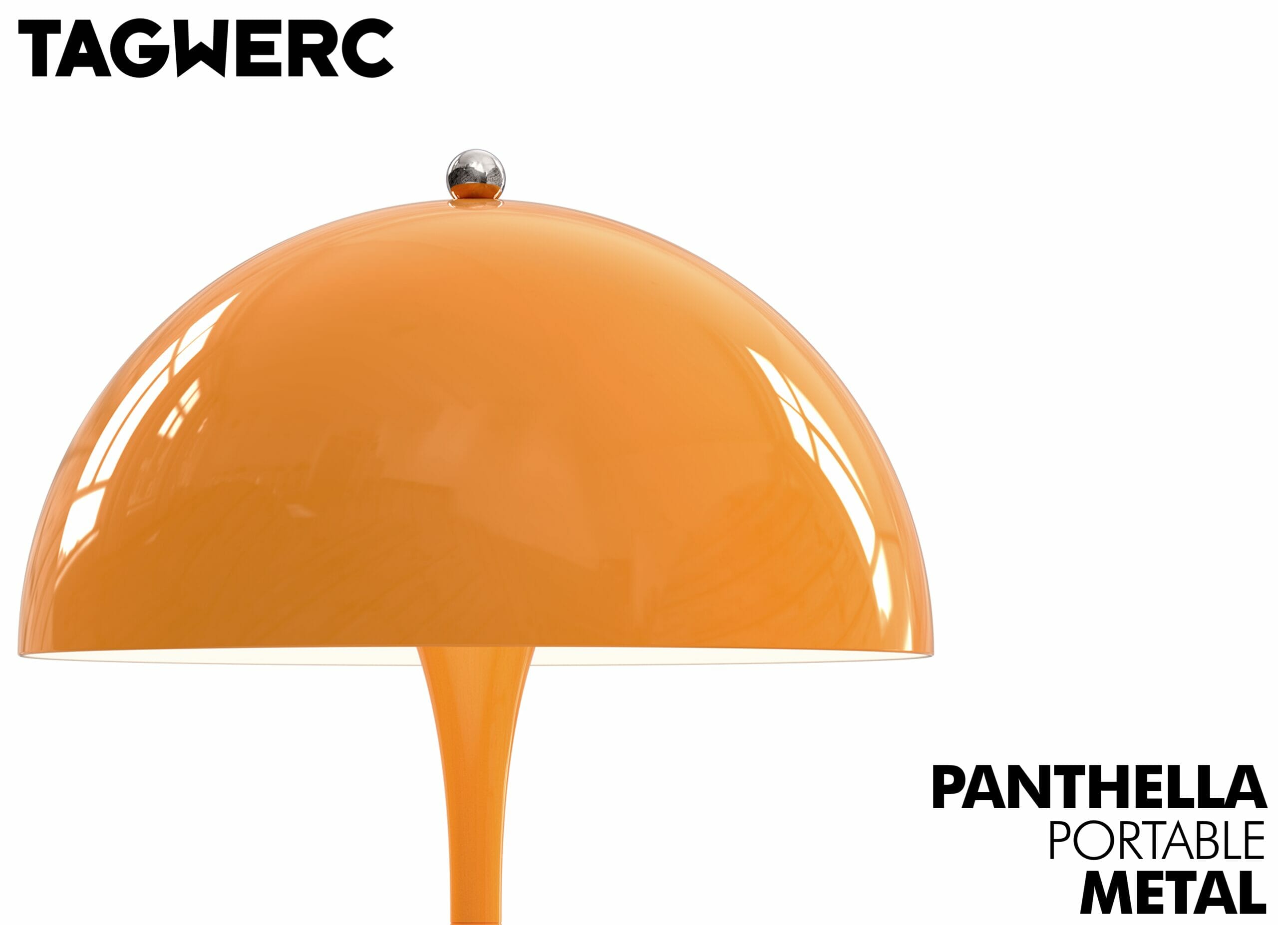 Panthella Portable Metal Table Lamp Louis Poulsen - Verner Panton