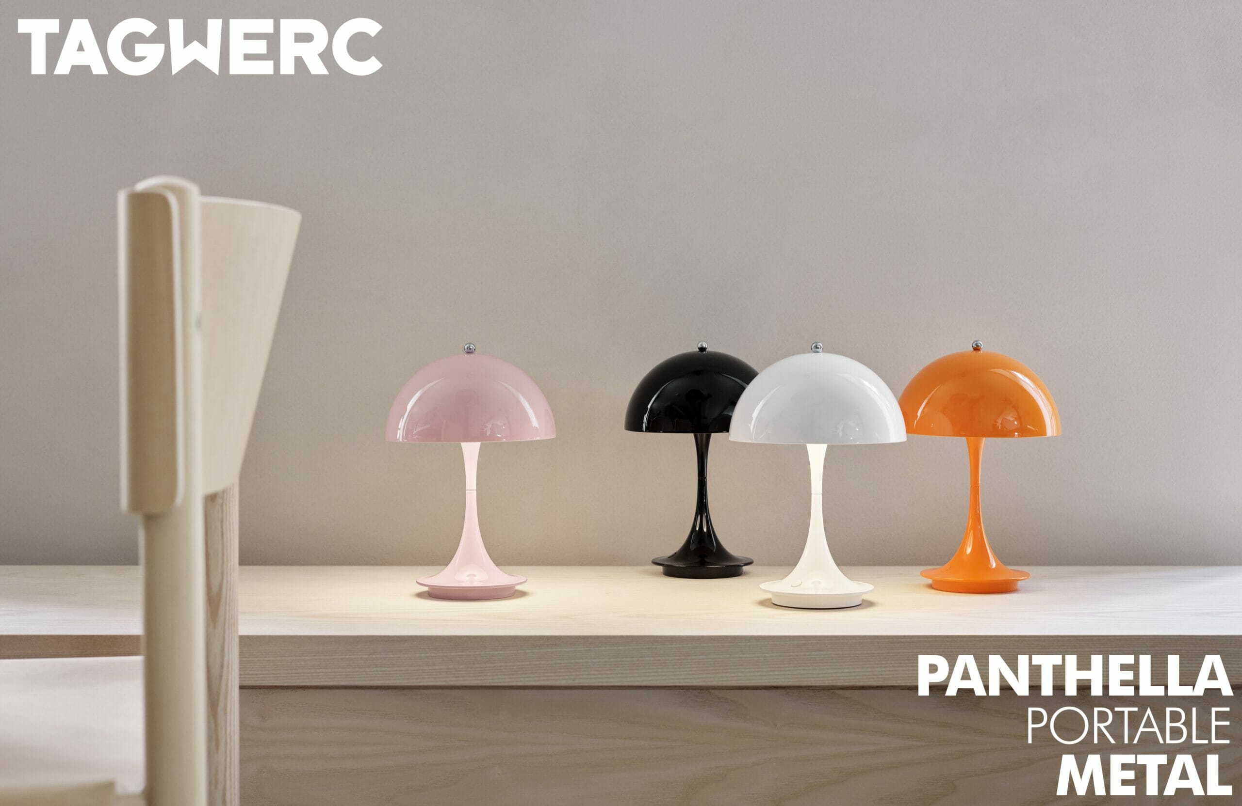 Panthella Portable Metal Table Lamp Louis Poulsen - Verner Panton