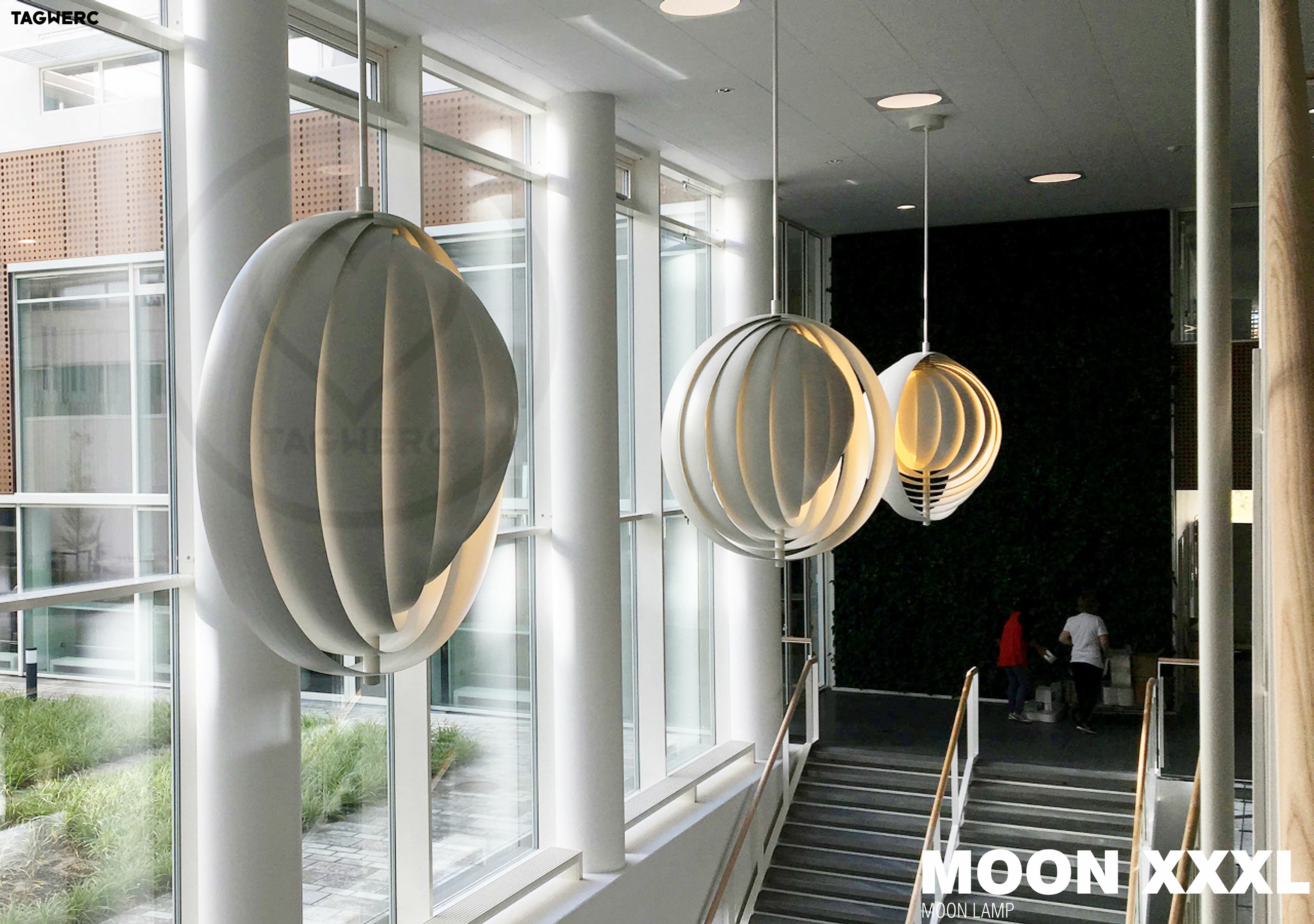 Lampe design Moon Verpan blanche diam. 34 cm